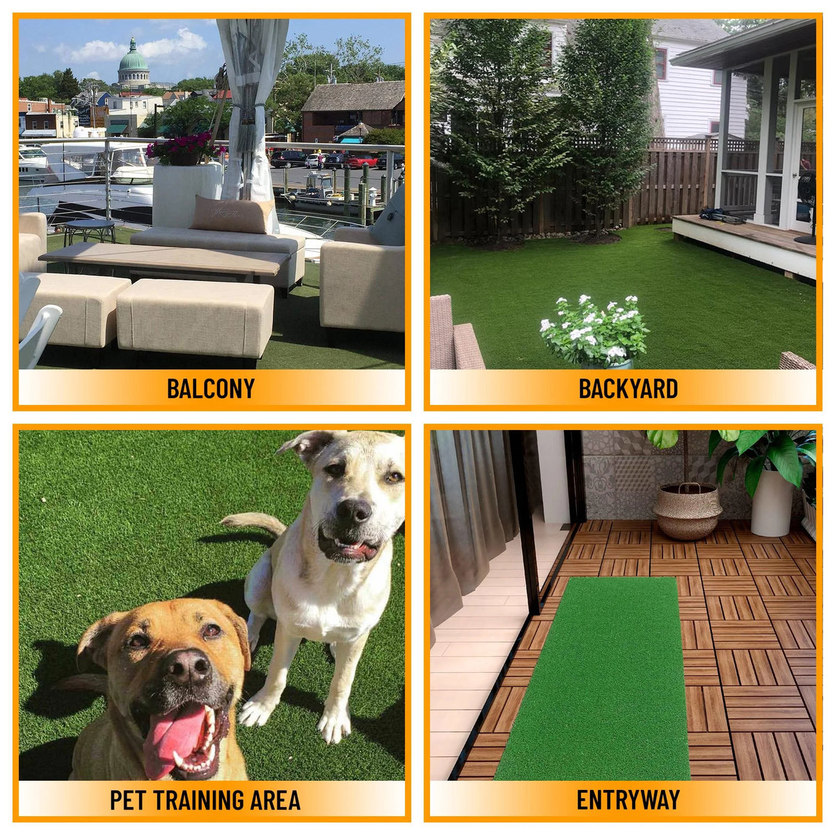6'6" x 28' Green Artificial Turf Golf Hitting Mat L6539