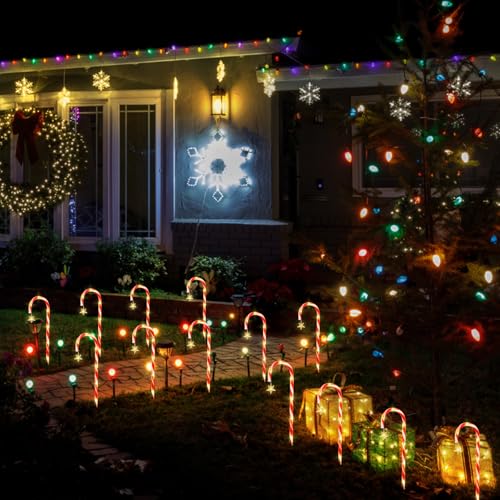 2PK 12 PCS 15FT Solar Candy Cane Lights T585