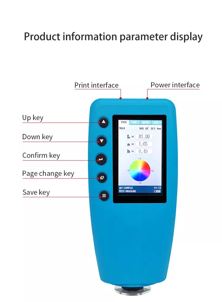 Portable Colorimeter Color Analyzer Digital LAB Color Meter Tester Color Difference Meter with 4mm Caliber Z10462