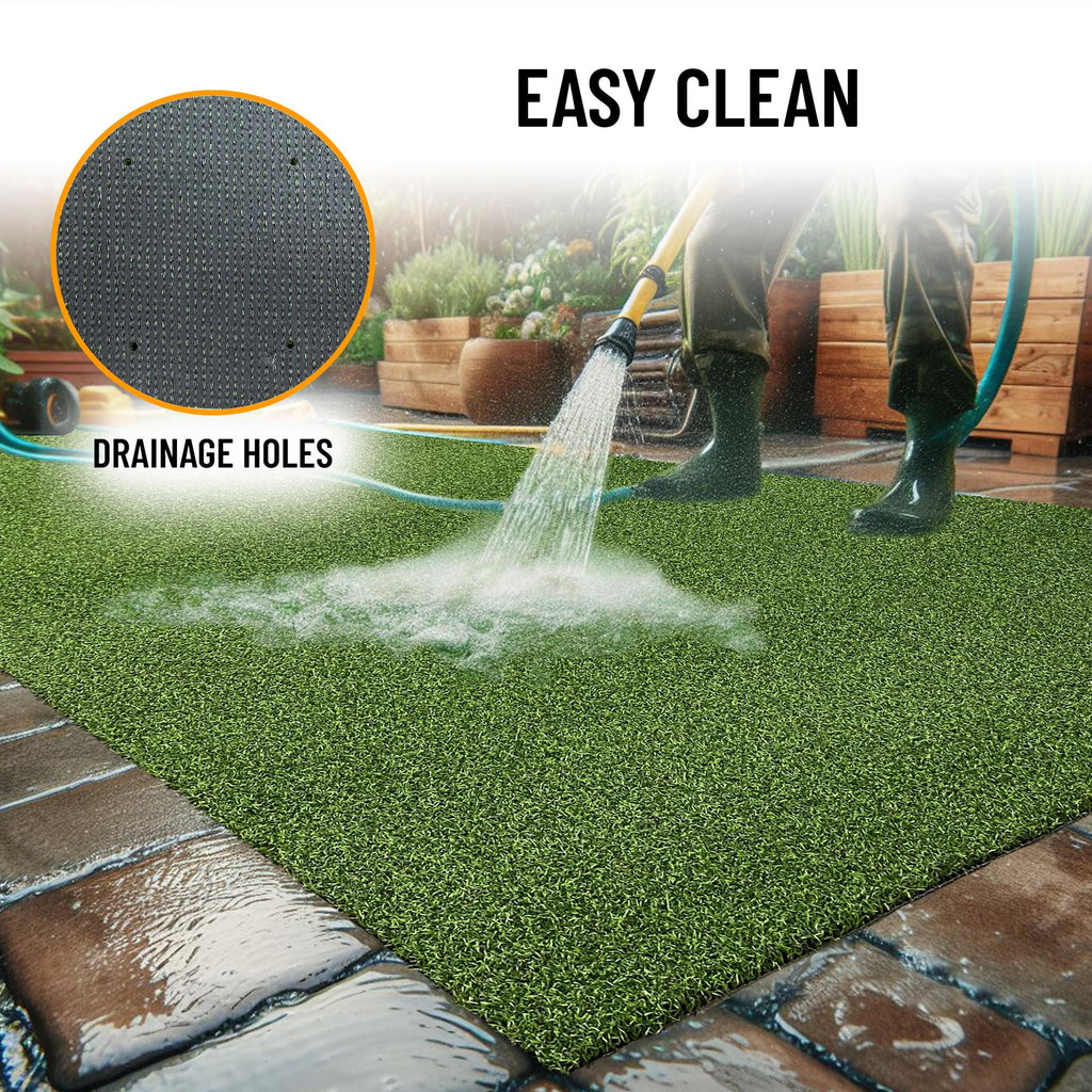 6'6" x 28' Green Artificial Turf Golf Hitting Mat L6539