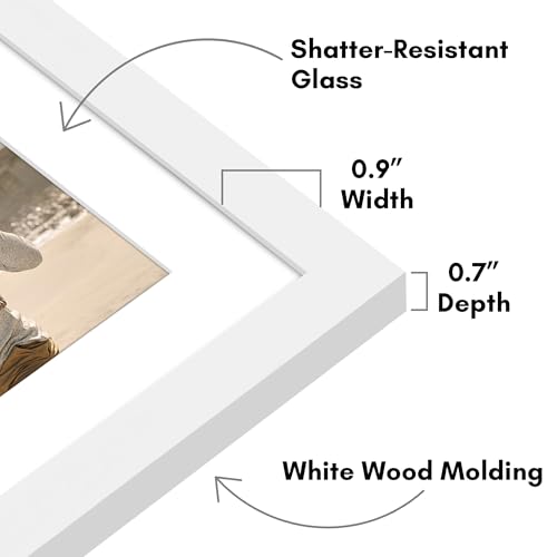 12x18 Collage Picture Frame with Shatter-Resistant Glass – Black Q700