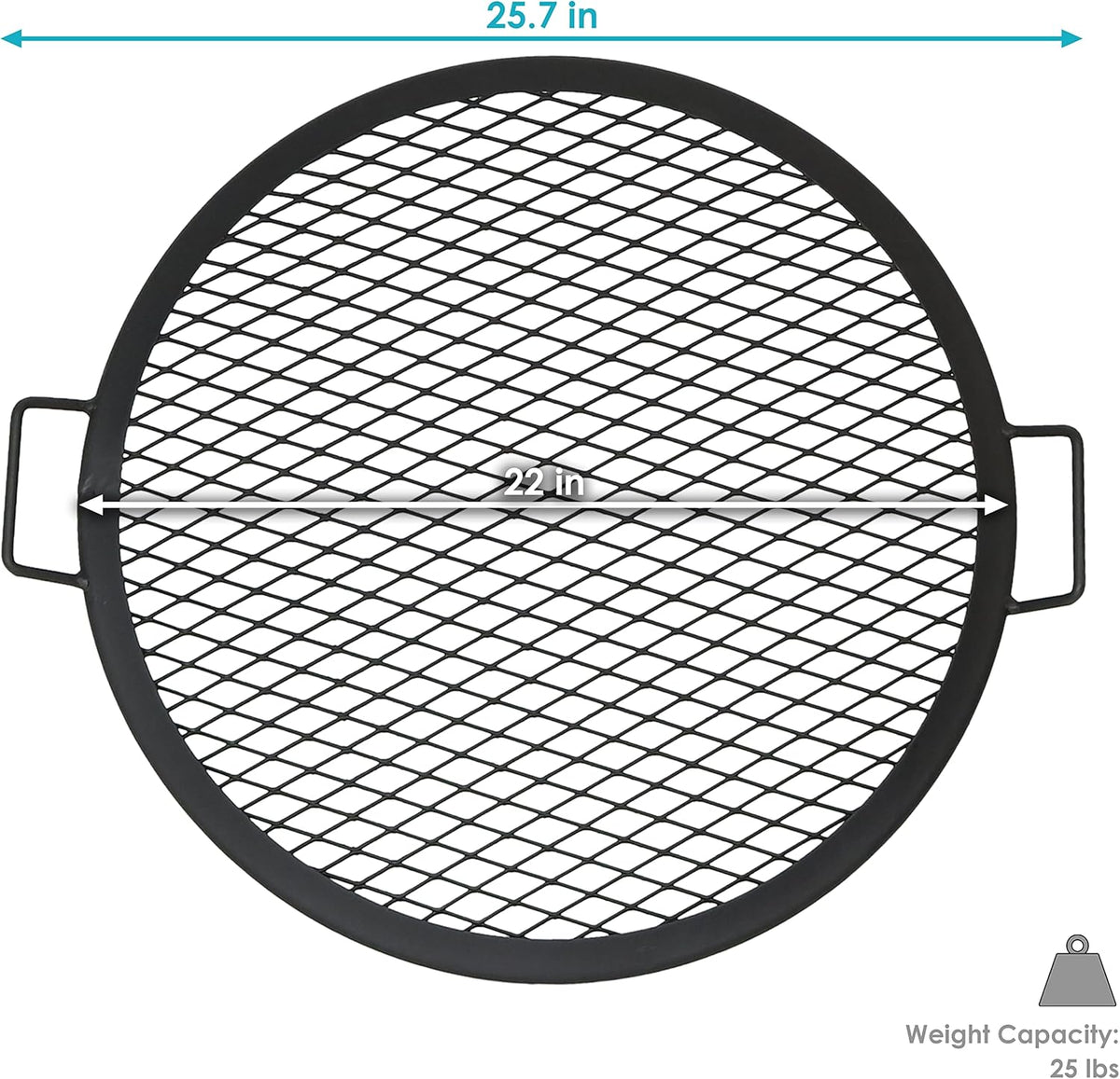 Round Heavy-Duty Steel Fire Pit Cooking Grate C463941