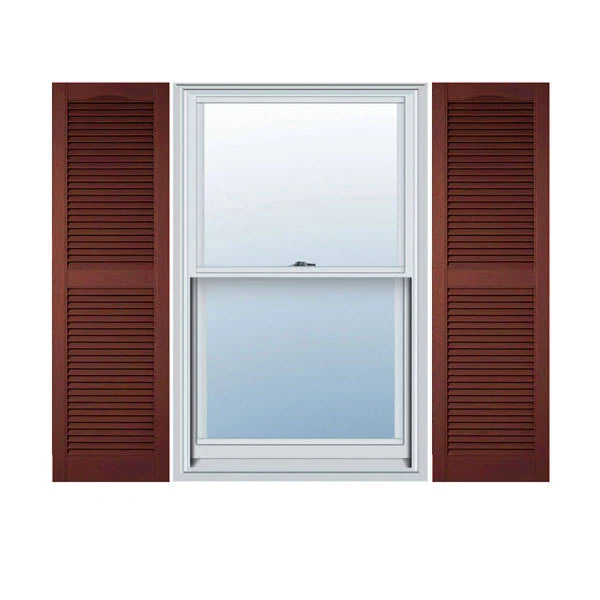 14 1/2 inch x 62 inch Vinyl Open Louver Shutters Y780417