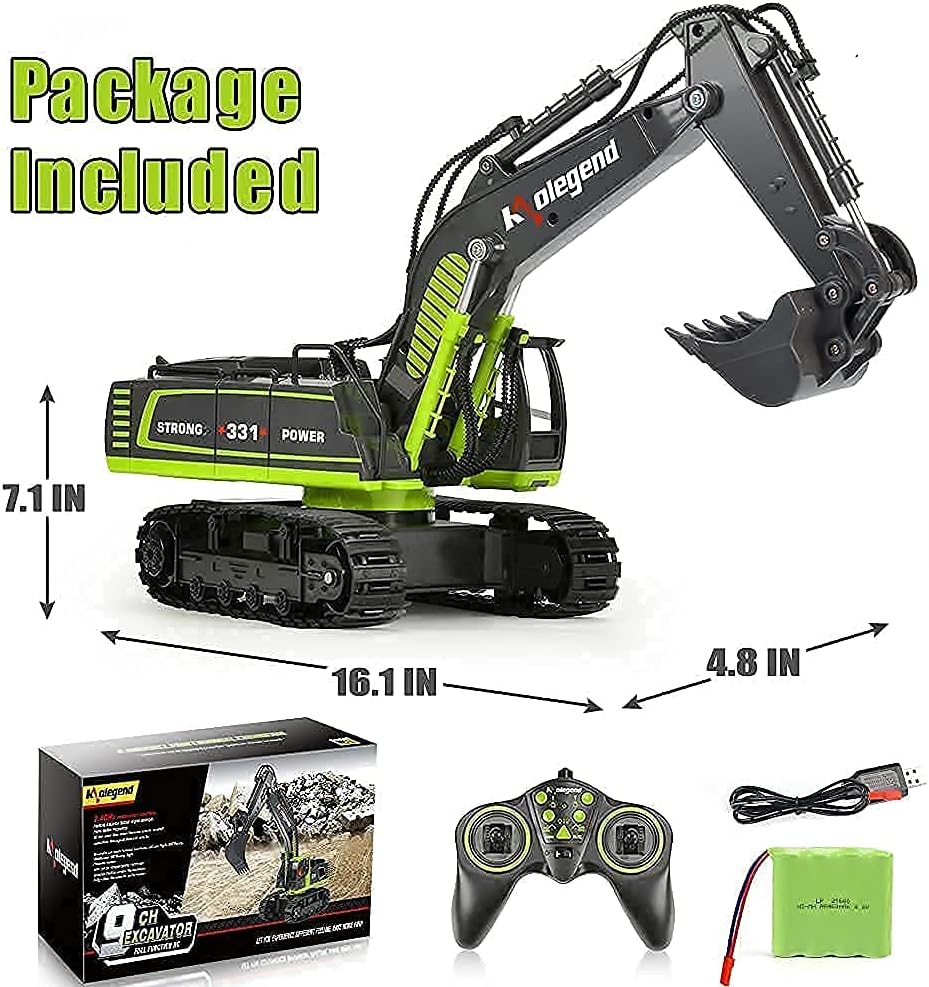 Remote Control Excavator Toy Truck 1/18 Scale O880