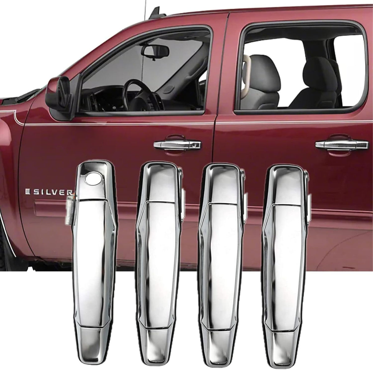 Chrome Exterior Door Handle 4pcs R659