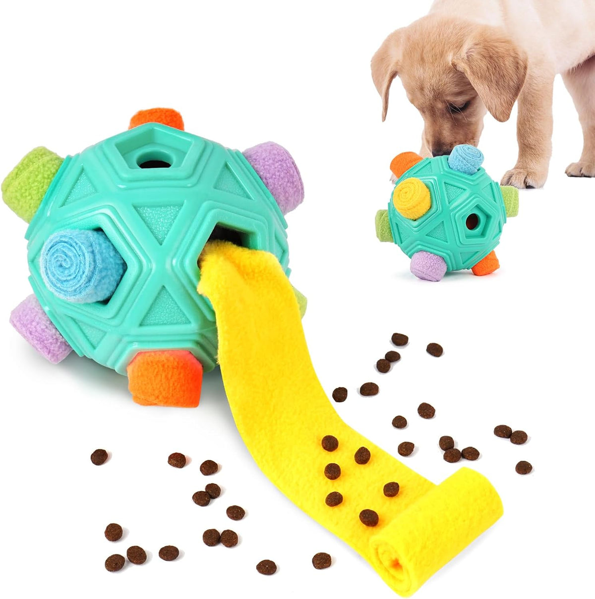 Dog Puzzle Toy Snuffle Ball Treat Dispensing Toy, Machine Washable C708603
