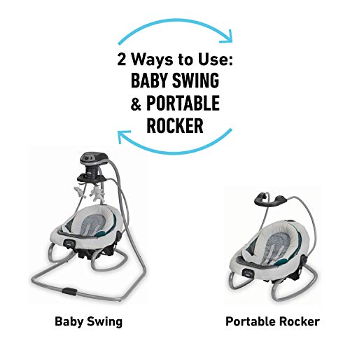 Removable Swing Seat Swing and Rocker with 6 Swinging Speeds U758894