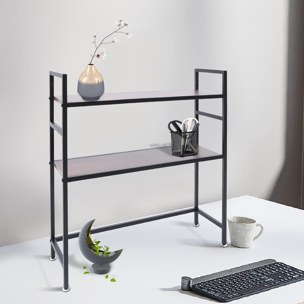 2-Tier Wood Desk Hutch K7285