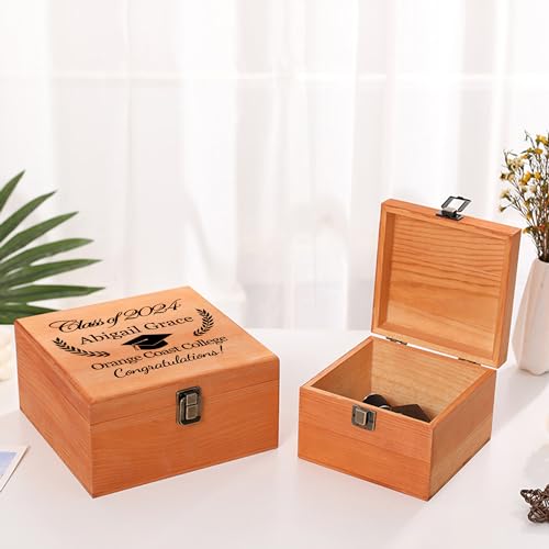 Custom Graduation Wooden Box with Name & Grad Year M31743