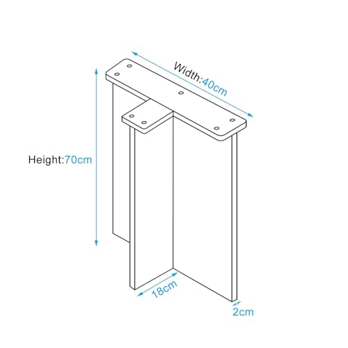Acrylic Table Leg, 1 Pack, Height 70cm, Width 60cm X697452