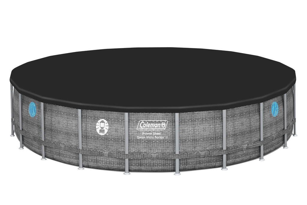 22'x52" Power Steel Frame Round Swimming Pool Set F347