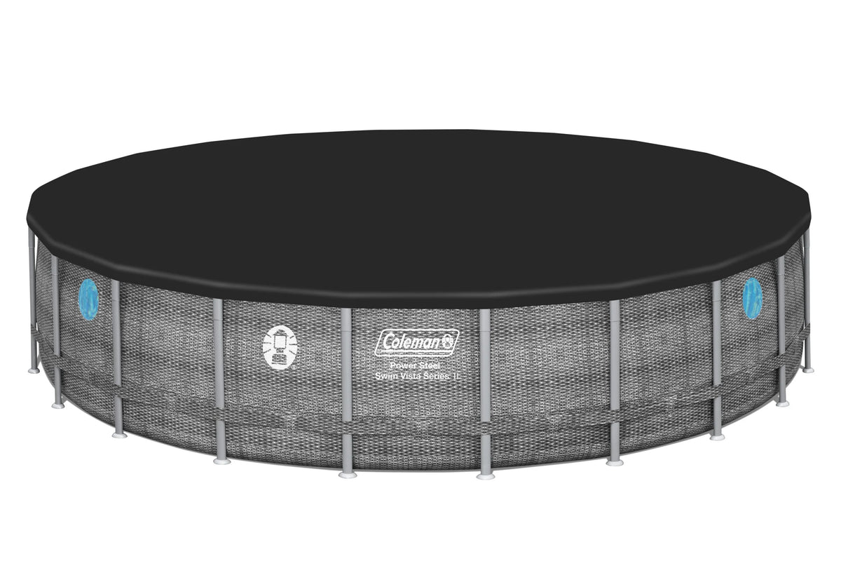 22'x52" Power Steel Frame Round Swimming Pool Set F347
