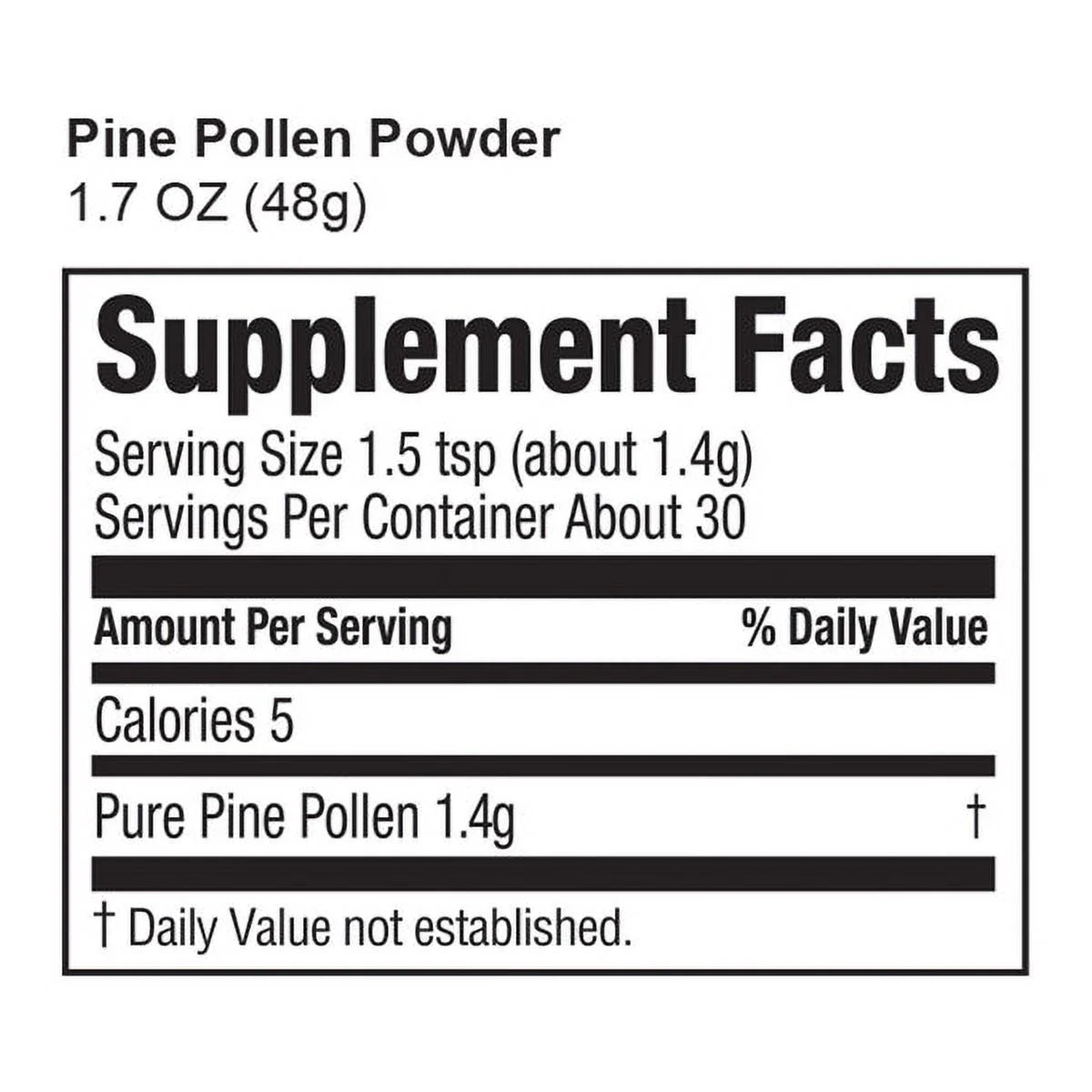 Pine Pollen Mega Nutrition 48 Grams A187