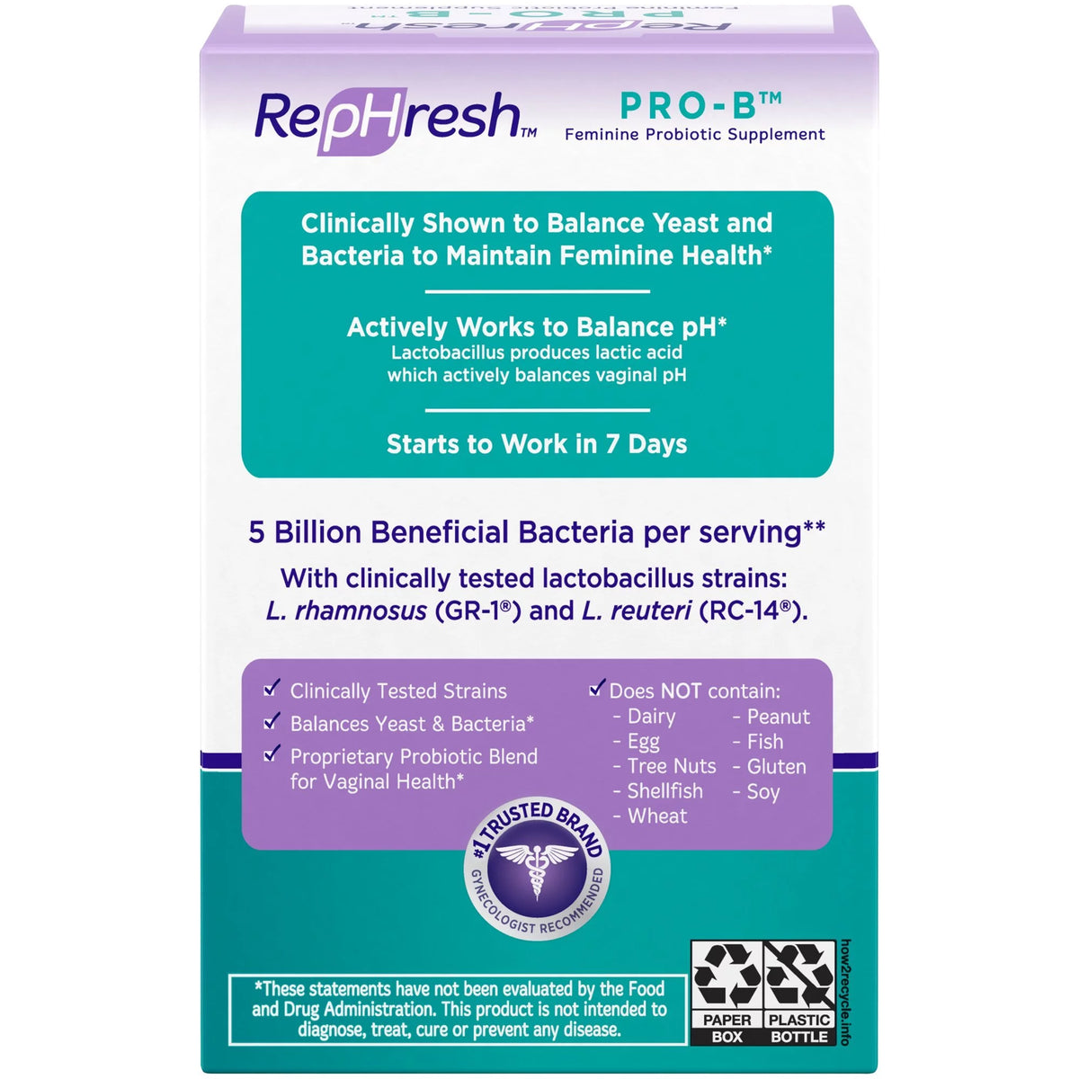 30ct Probiotic Feminine Health Balance Bacteria, 2-Pack T75811