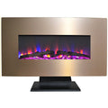 36 in. Metallic Electric Fireplace with Log Display R45828