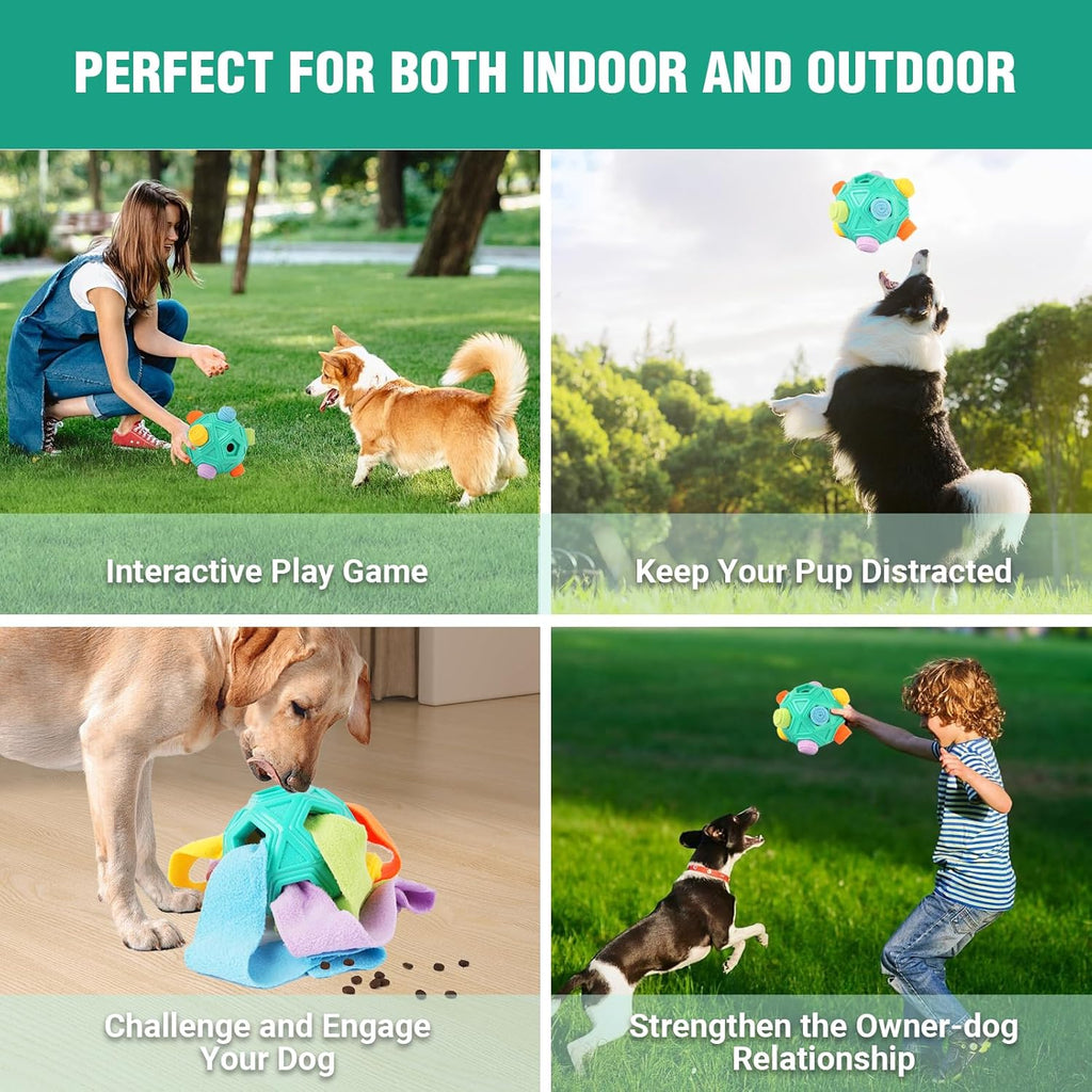 Dog Puzzle Toy Snuffle Ball Treat Dispensing Toy, Machine Washable C708603