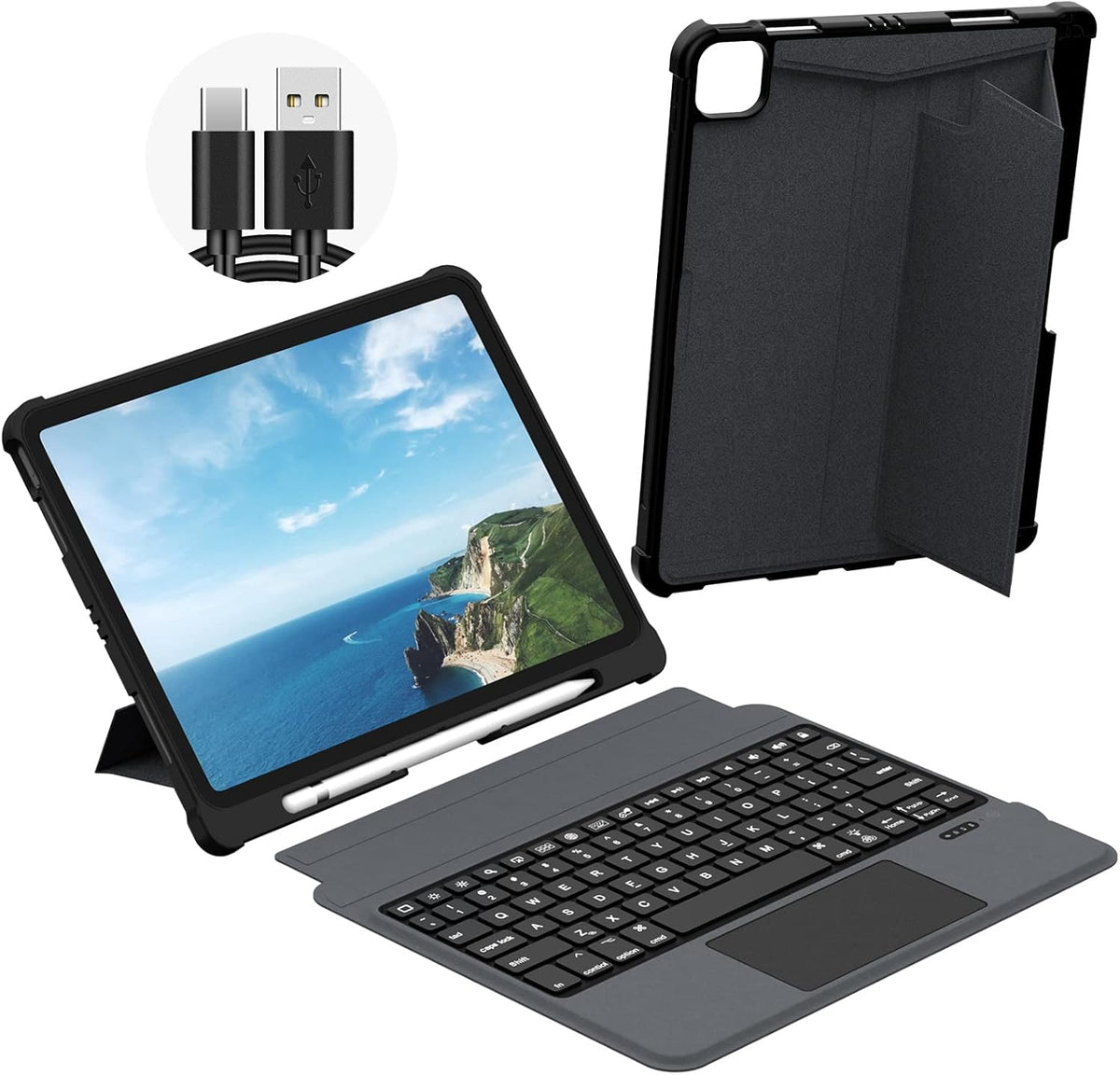 Leather Folio Case with Keyboard for iPad Pro 12.9 inch Z283599