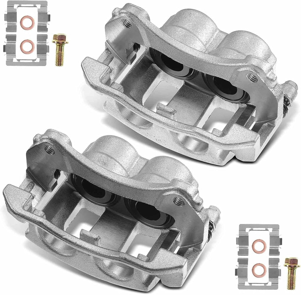 Disc Brake Caliper Assembly with Bracket Front Right Pack of 2 E377470