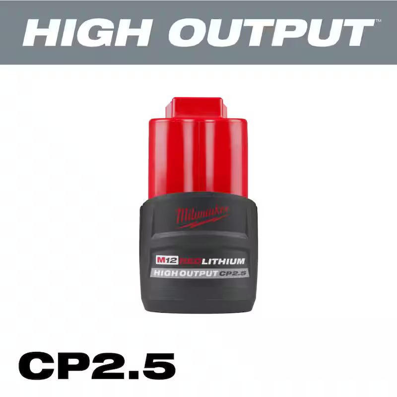 12V Lithium-Ion Brushless Cordless 1/4 in. Extended Reach Ratchet with 2.5 Ah Battery Pack E99636