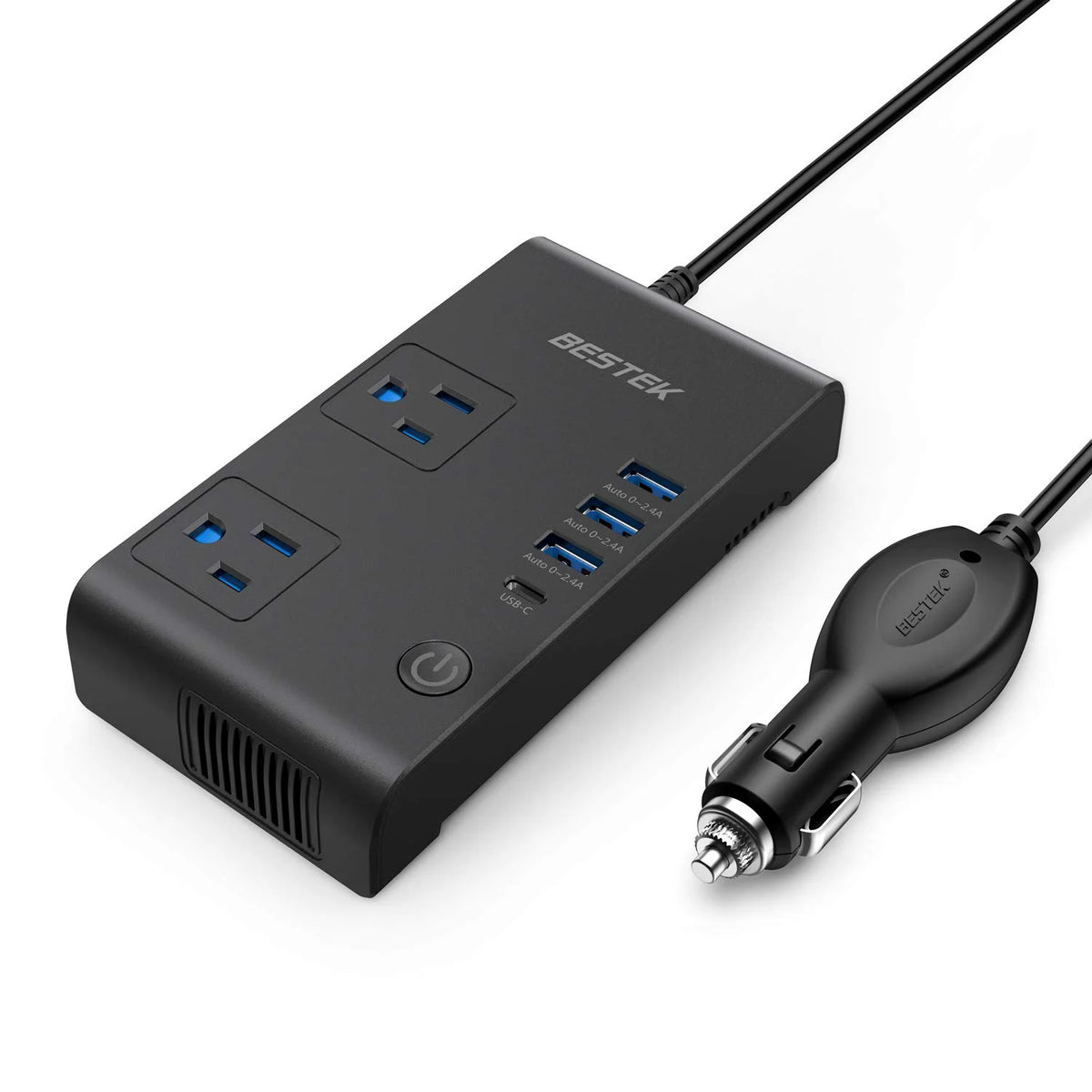 200W Car Power Inverter DC 12V to AC 110V with 4 USB Black L659