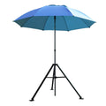 Blue Flame-Resistant Industrial Umbrella with Tripod Stand Set J79930