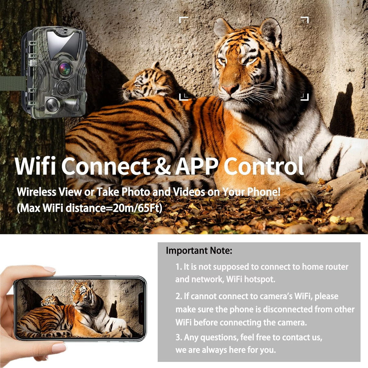 4K 30MP Night Vision Motion Activated Waterproof Trail Camera P198