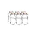 6-Pack 2L Glass Swing Top Jars O741