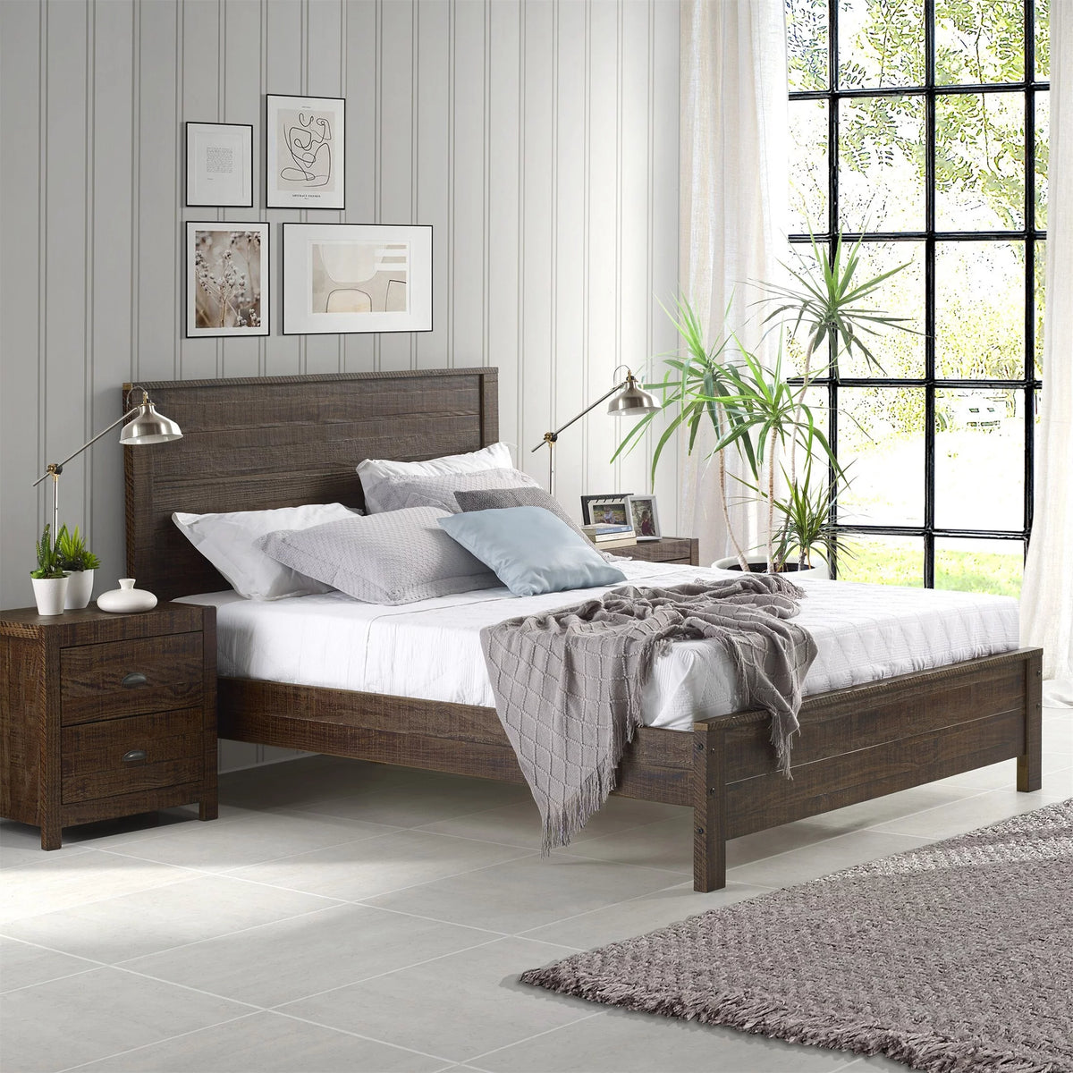 Solid Pinewood Twin Size Bed E4768