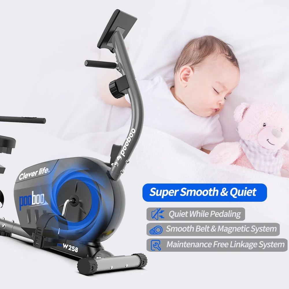 Magnetic Recumbent Exercise Bike 330lbs Blue X426909