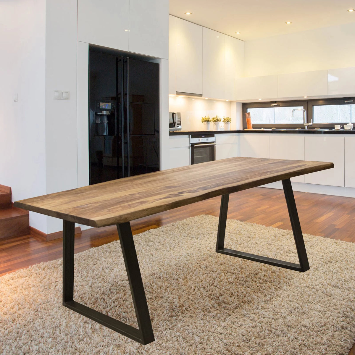 63-inch Sheesham Rosewood Finish Wood Top Dining Table A623936