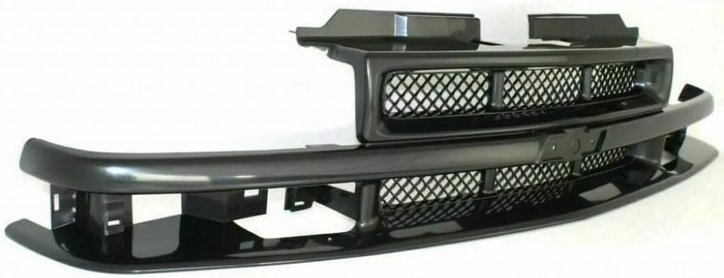 Matte Black Grille with Mesh and Molding U536