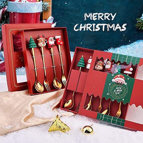 Stainless Steel Christmas Tree Tea Spoon Set 6pcs G43812