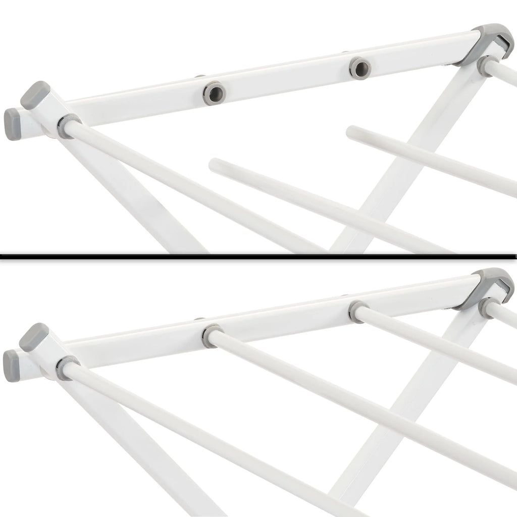 White Collapsible Metal Clothes Drying Rack E1384
