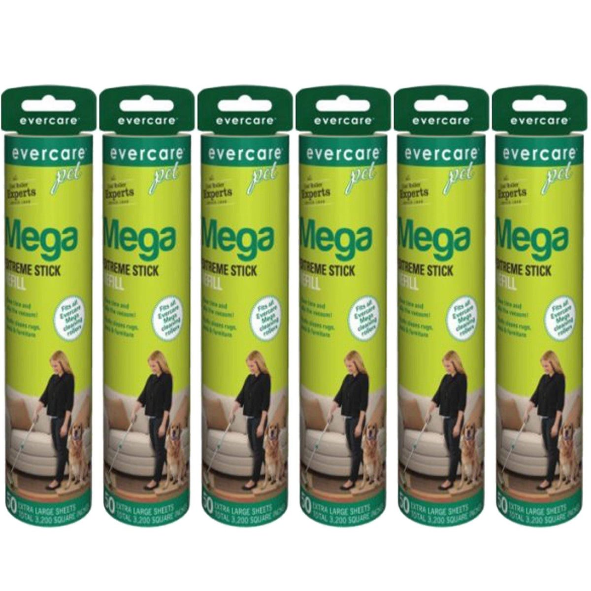 Pet Mega Roller 50-Layer Refill, 6-Pack W2573