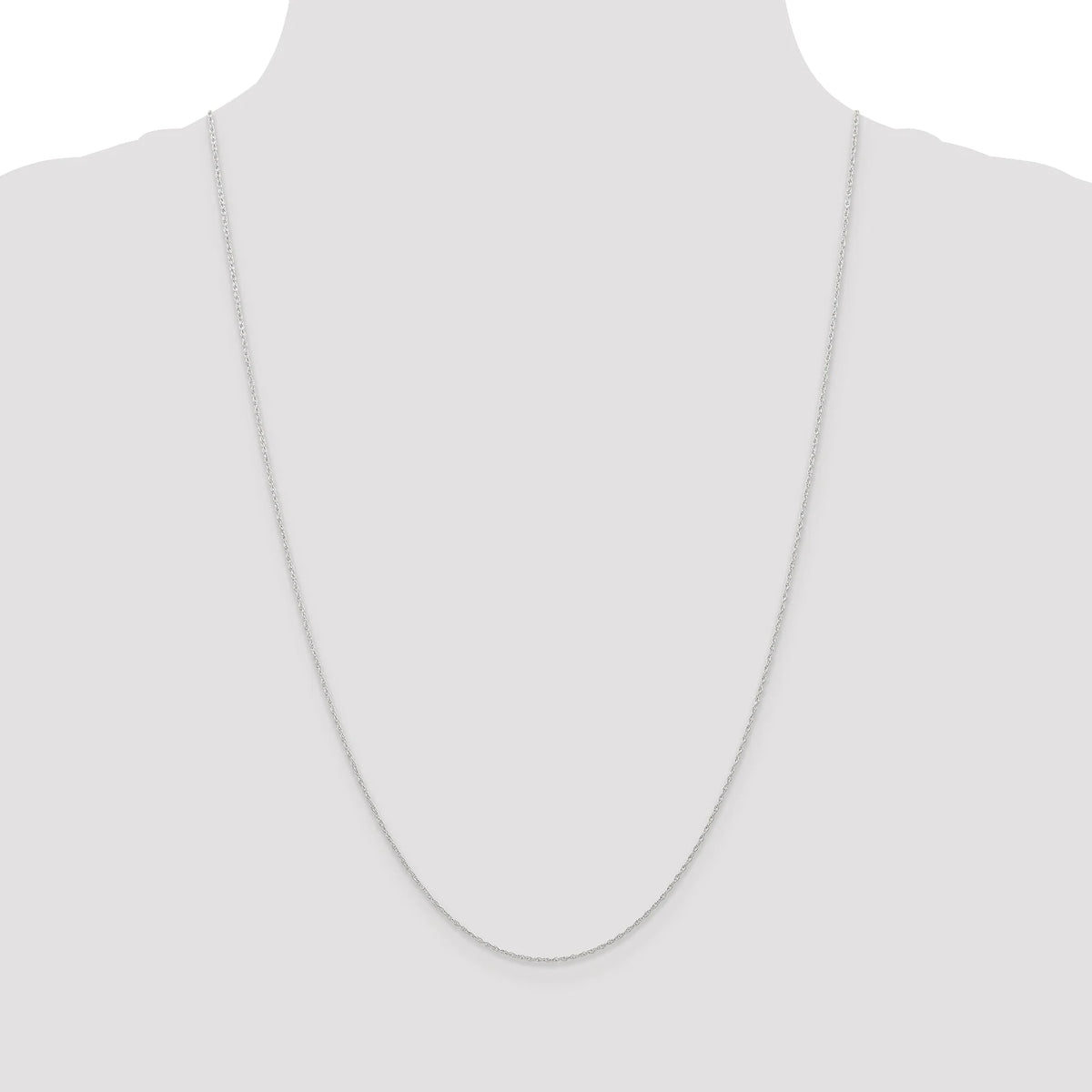 14K White Gold Cable Chain Necklace 24 Inches O92536