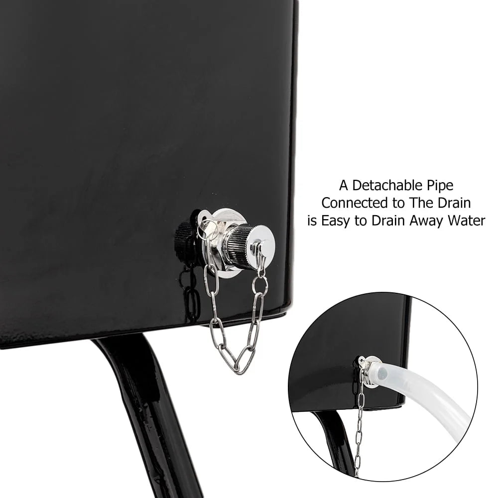 80 Quart Rolling Cooler Ice Chest with Long Handle and 10 Wheels Y688