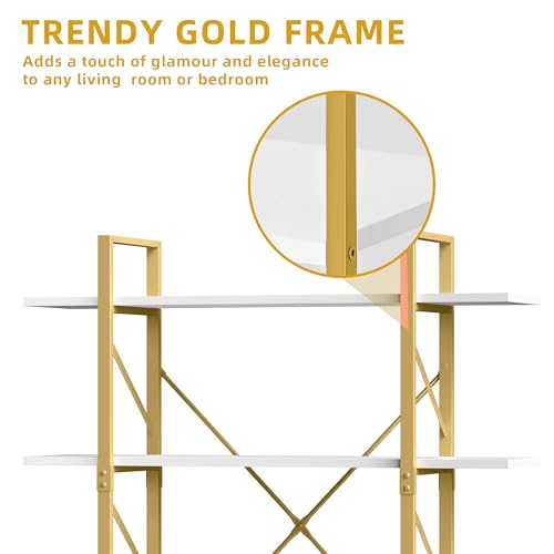5 Tier Gold Bookshelf U5169
