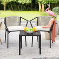 3-Piece Outdoor Wicker Bistro Set with Cushions L2279