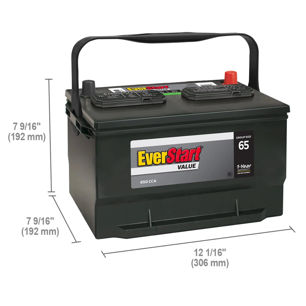 Lead Acid Automotive Battery Group Size 65 12 Volts 650 CCA Y1469