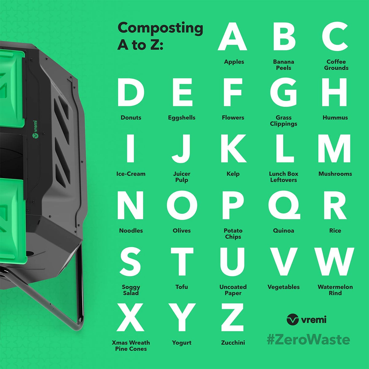 Dual Chamber 42 gal Outdoor Compost Bin W494560