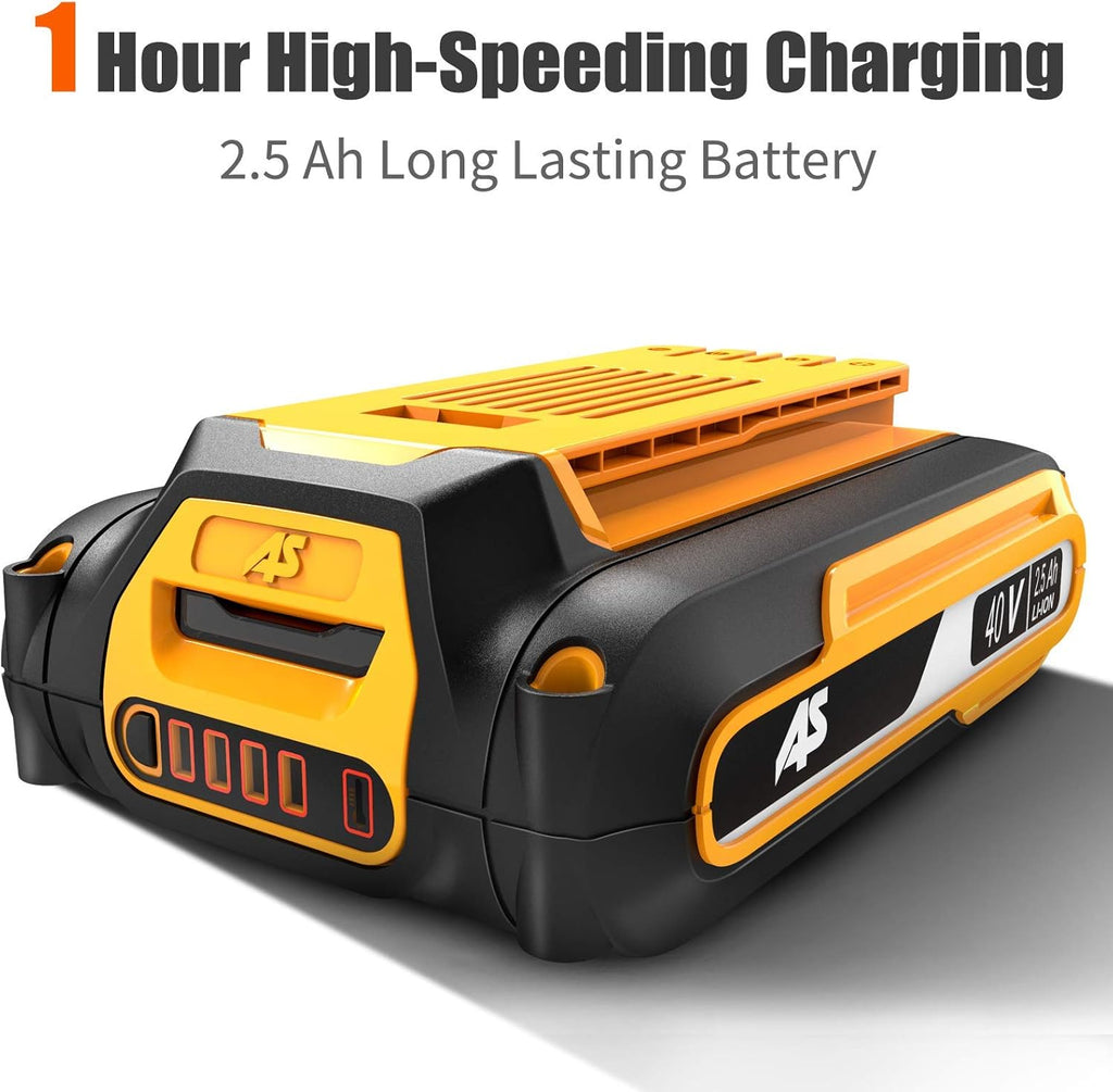 40V Cordless Leaf Blower with 2.5 Ah Battery & Charger, 530CFM B454