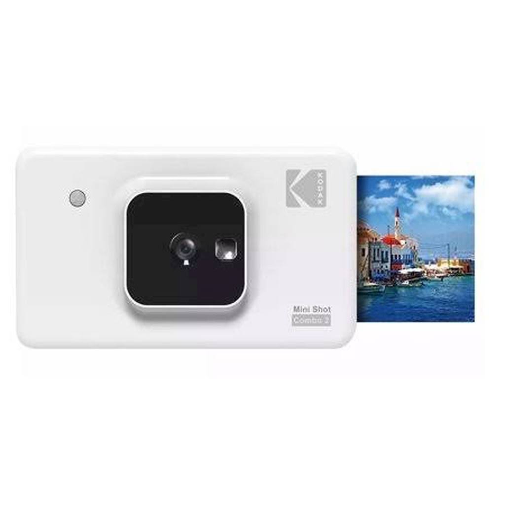 White Instant Digital Print Camera with Bluetooth B792513