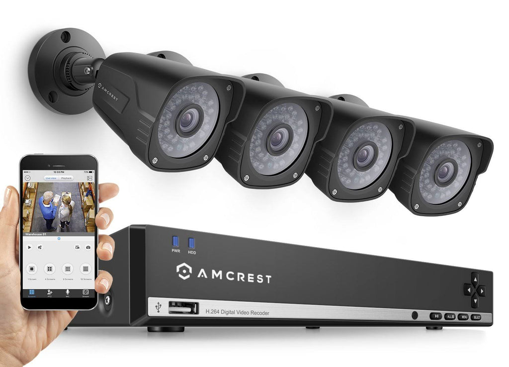 3MP 4CH Video Security System with 4 Weatherproof IP66 Bullet Cameras R333