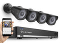 3MP 4CH Video Security System with 4 Weatherproof IP66 Bullet Cameras R333