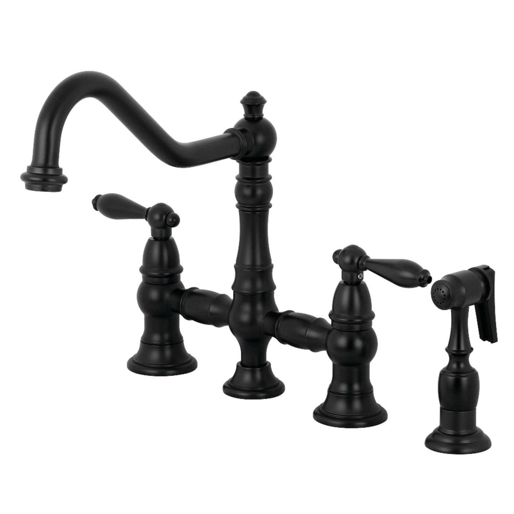 Polished Chrome Kitchen Faucet with Side Sprayer N919705