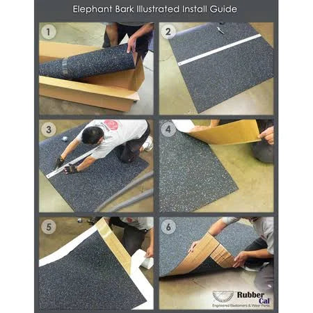3/16 in. x 4 ft. x 20 ft. Black Rubber Flooring G2026