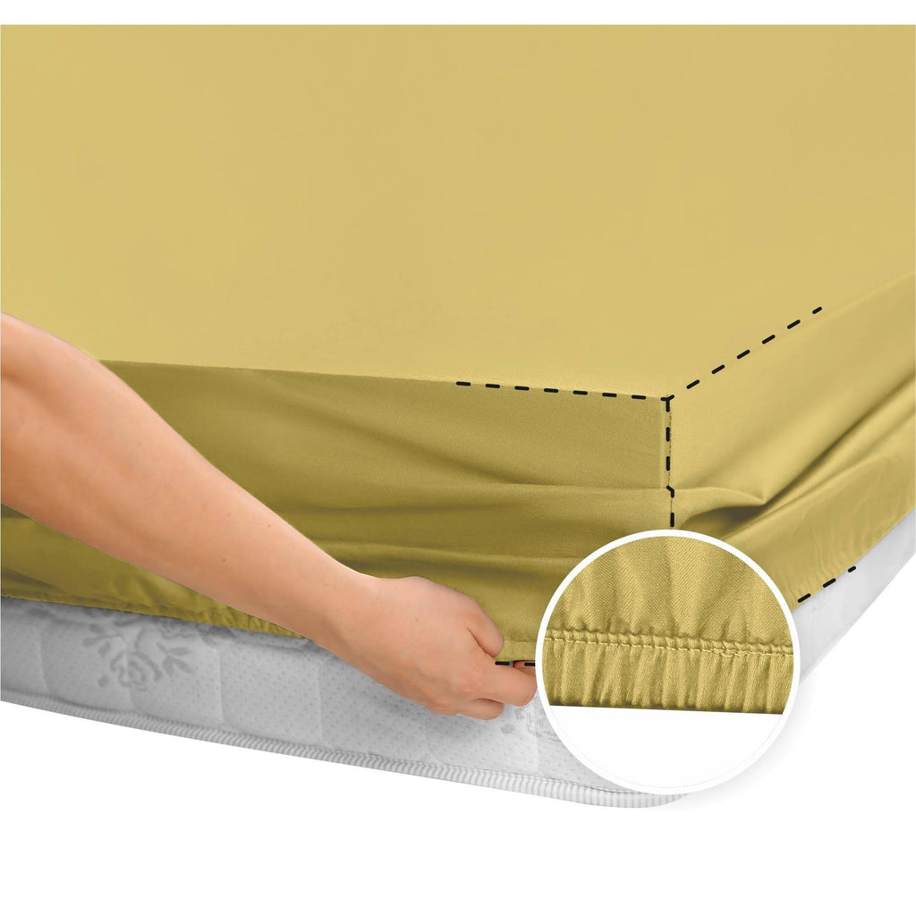 Queen Fitted Sheet, 100% Cotton Sateen M2869