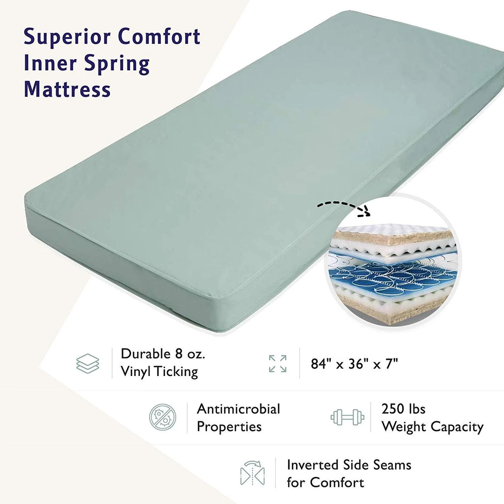 Full Electric Hospital Bed with Full Rails and Spring Mattress S1317