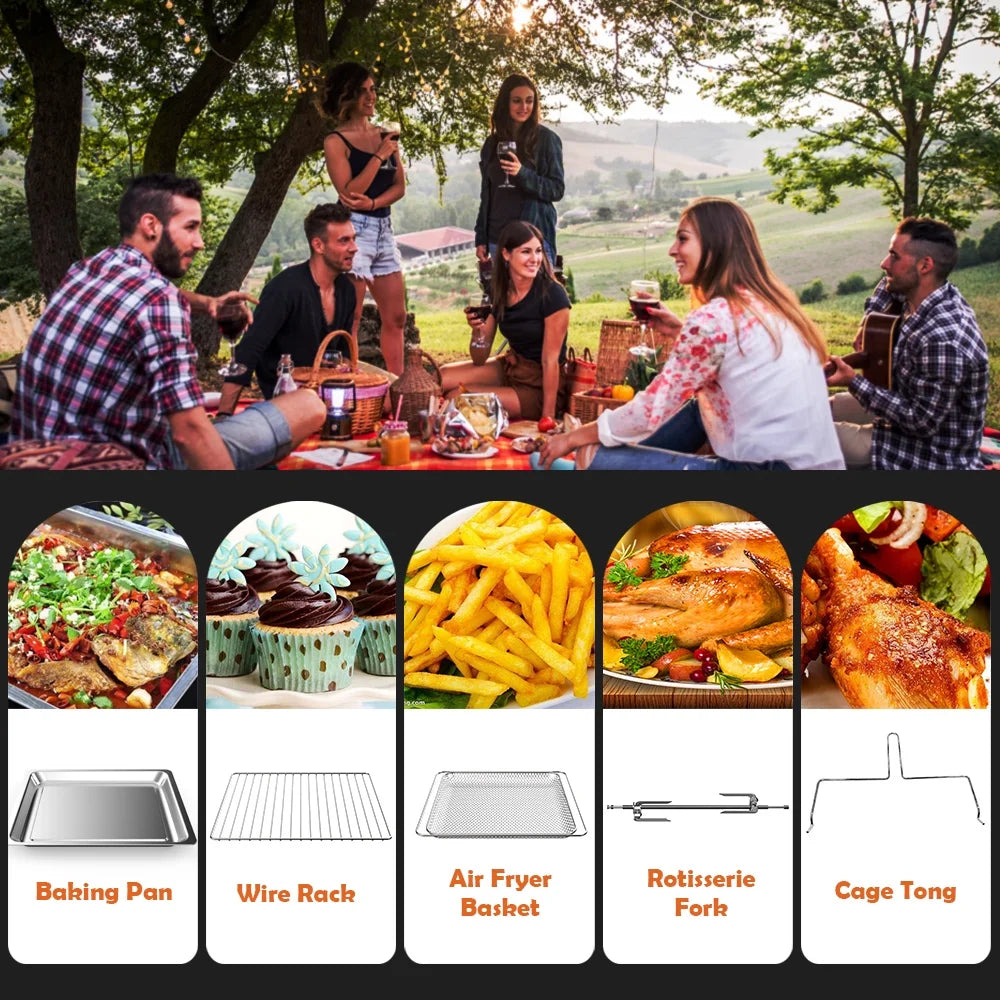 18-in-1 Toaster Oven Air Fryer Combo, 32 Quart Countertop Convection Oven, 1800W R317003