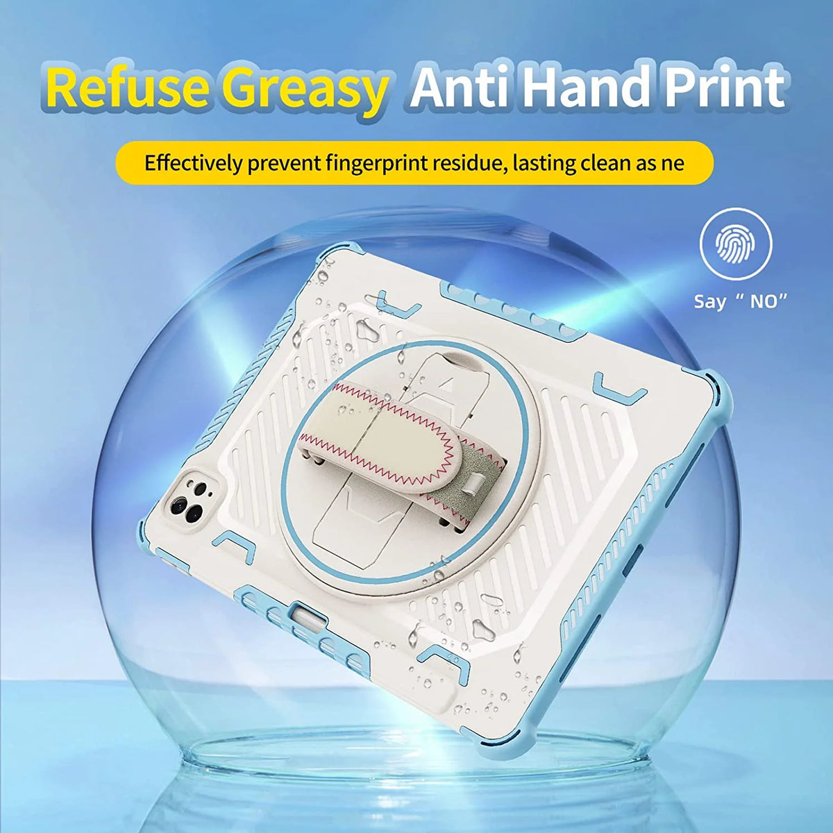 Heavy Duty Protective Cover with Rotating Hand Strap & Stand for Xiaomi Mi Pad 5 Pro 12.4 inch Q999252